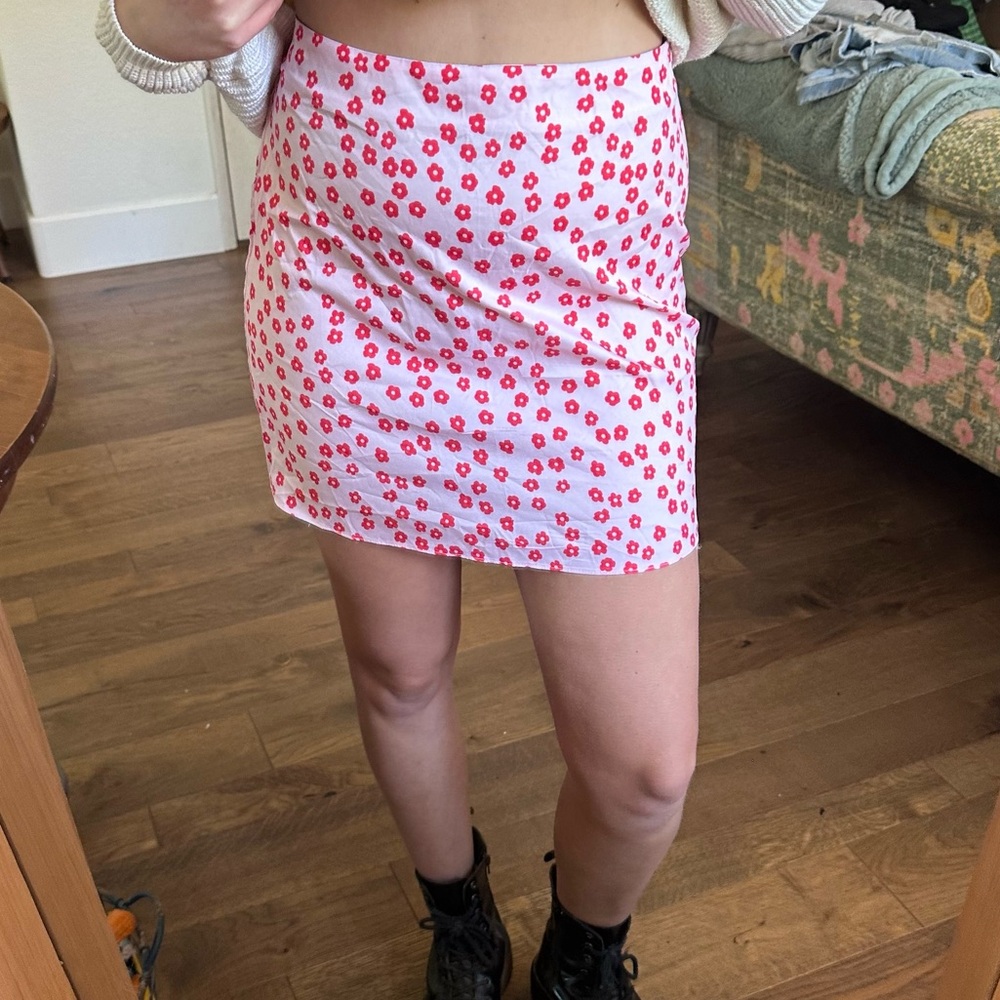 Blushmark Pink Floral Mini Skirt
